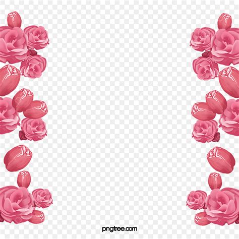 Borda De Fundo Rosa PNG , Rosa, Simples E Elegante, 藤曼 Imagem PNG e PSD ...