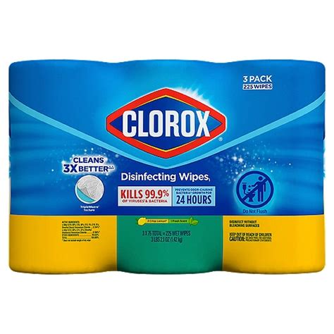 Clorox Disinfecting Wipes Value Pack Bleach Free Cleaning Wipes 75 Count Each Pack Of 3