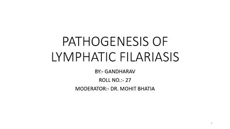 Solution Pathogenesis Of Lymphatic Filariasis Studypool