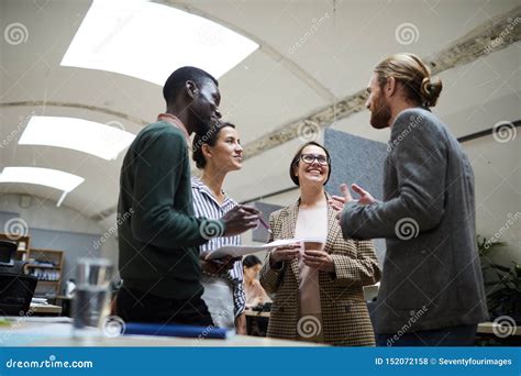 Group Of Business People Chatting Stock Photo Image Of Carefree