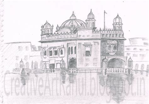 Golden Temple Sketch at PaintingValley.com | Explore collection of ...