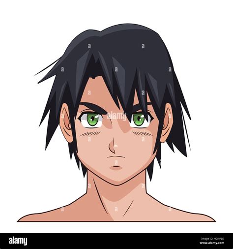 Black Hair Green Eyes Boy