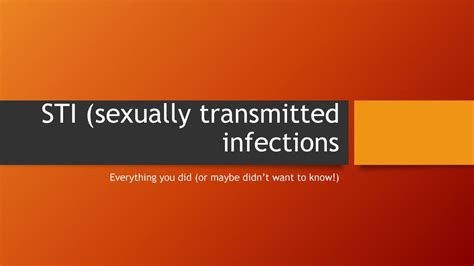 Sti Sexually Transmitted Infections Ppt Download