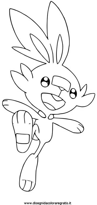 Disegno Pokemon Scorbunny 2 Personaggio Cartone Animato Da Colorare