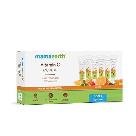 Mamaearth Vitamin C Single Use Facial Kit Skin Illumination In Just 6 Steps