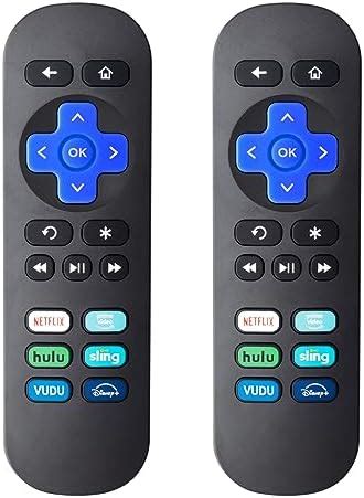 Paquete De 2 Control Remoto Reemplazado Para Roku Box Compatible Con