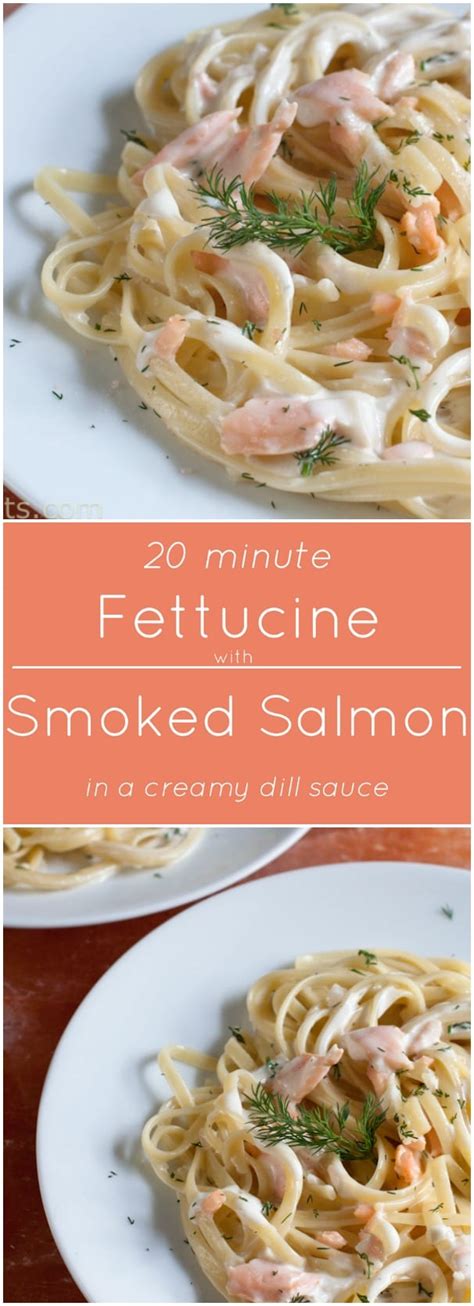 Smoked Salmon Fettuccine With Dill Cream Sauce What A Girl Eats