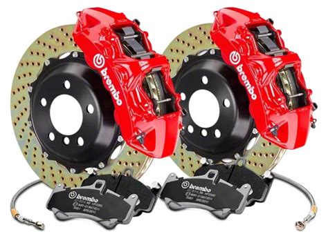 Brembo F 150 Gt Series 6 Piston Front Big Brake Kit W 15 In Cross Drilled Rotors Red