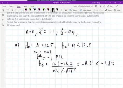 SOLVED: Football Air Pressure During the National Football League's ...