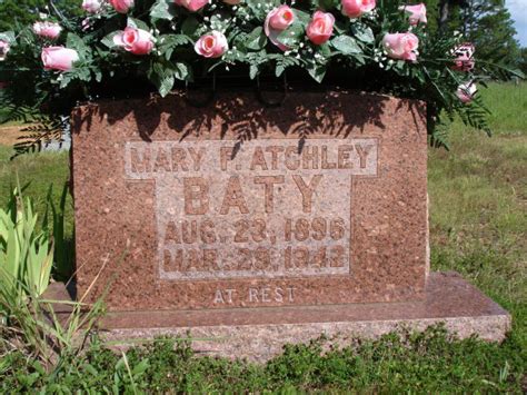 Mary Francis Atchley Baty 1896 1942 Mémorial Find a Grave