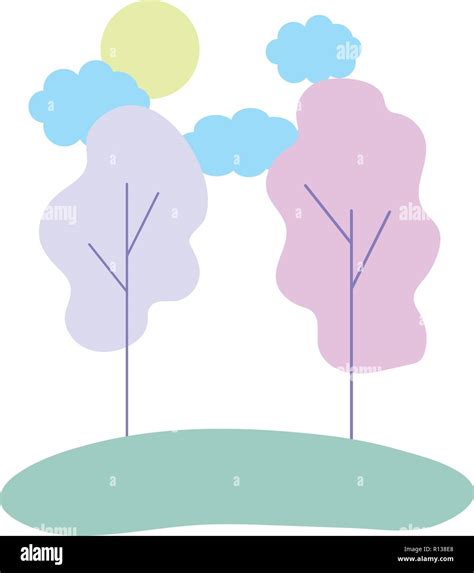 Nature with trees Stock Vector Image & Art - Alamy