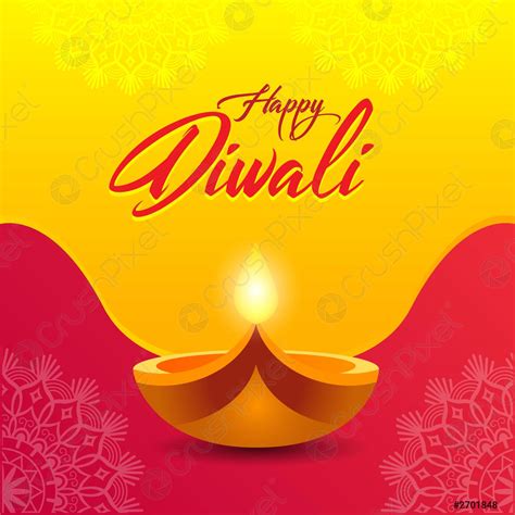 Happy Diwali greeting card - stock vector 2701848 | Crushpixel