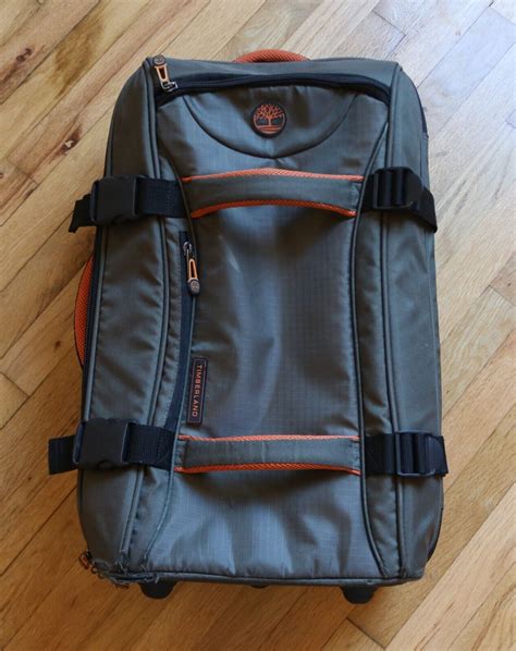 Timberland Carry On Suitcase Cordura 22” Rolling Upright Wheeled Duffle