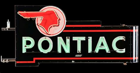 Original Pontiac Dealership Neon Sign Vintage Neon Signs Neon Signs