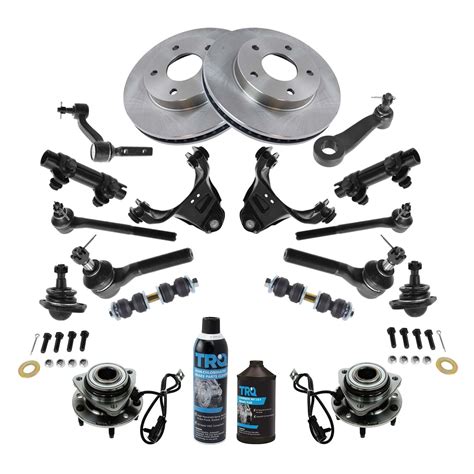 Trq® Psa72877 Front Brake Rotor And Suspension Kit