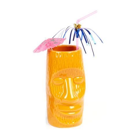 Biradl Grv Seramik Tiki Mug Kokteyl Barda Cc X Cm