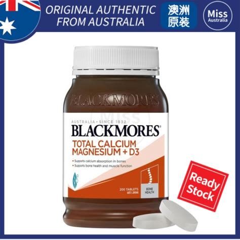 Blackmores Total Calcium And Magnesium D3 200 Tablets Helps Maintain