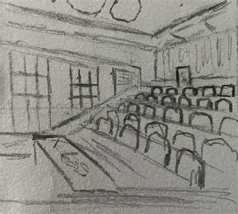 Artstation Lecture Classroom Sketch