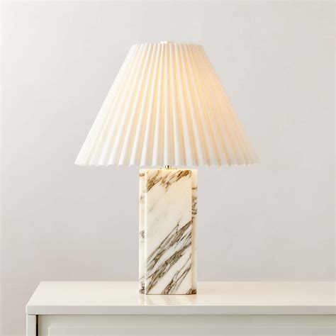 Bianca White Marble Table Lamp Reviews Cb2