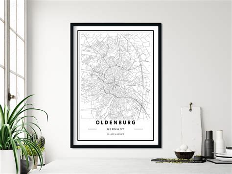 Oldenburg Germany Map Print Oldenburg City Map Oldenburg | Etsy