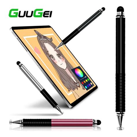 Guugei สากล2 In 1สไตลัสการวาดภาพแท็บเล็ตปากกาหน้าจอสัมผัส Capacitive ปากกาสำหรับโทรศัพท์มือถือ