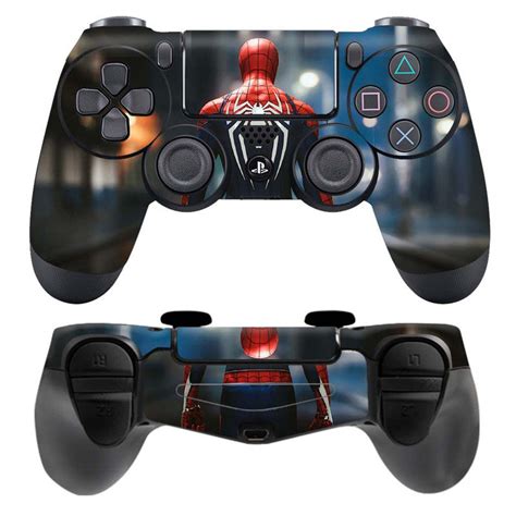 Skin Wrap Vinyl Sticker for DualShock 4 Wireless Controller- Spider Ma ...