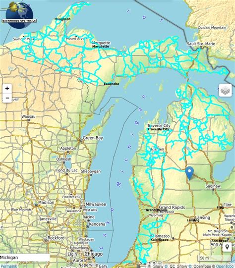 MI Snowmobile Trail Maps