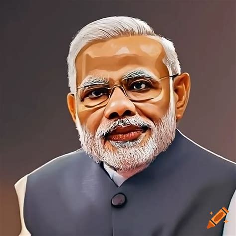 Smiling Narendra Modi On Craiyon