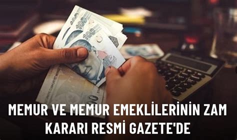 Memur ve memur emeklilerinin zam kararı Resmi Gazete de GÜNDEM