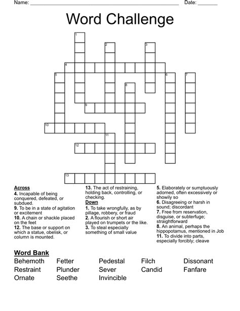 Word Challenge Crossword WordMint