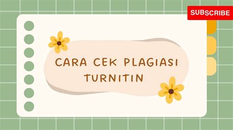 Cara Cek Plagiasi Turnitin Mudah Cepat Dan Praktis Youtube