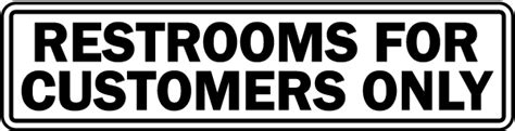 Restrooms For Customers Label Get 10 Off Now