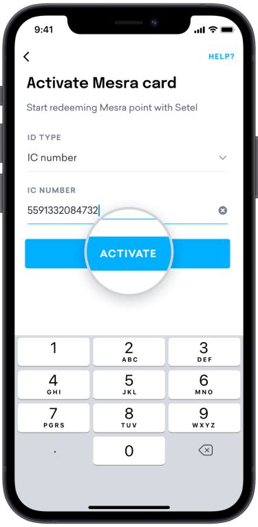 Setel Help - How do I activate my digital Mesra Rewards card?