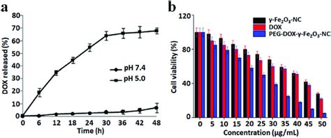 Drug Release In Vitro A Peg Dox G Fe 2 O 3 Nc With Ph 5 0 And 7 4 Download Scientific