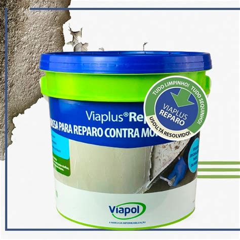 Viaplus Reparo Impermeabilizante 12kg Viapol Rodapé Parede Frete grátis