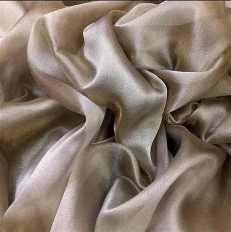 Golden White Plain Polyester Satin Fabric At Rs Meter Polyester