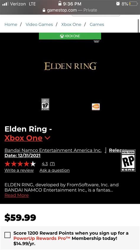 You can pre-order Elden Ring at GameStop : Eldenring