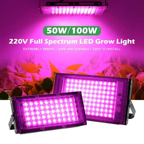 LED Grow Light 50W 100W Full Spectrum Plant Lights DC 220V LED