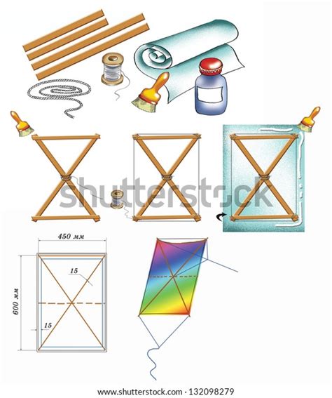 Steps Of Making A Kite: Over 4 Royalty-Free Licensable Stock Vectors ...