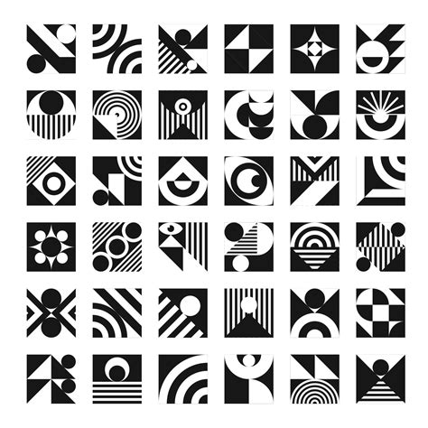 Bauhaus Minimal 20s Geometric Style Set 30817953 Vector Art At Vecteezy