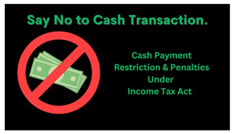 Cash Transaction Limits And Penalties Under The Income Tax Act Taxconcept