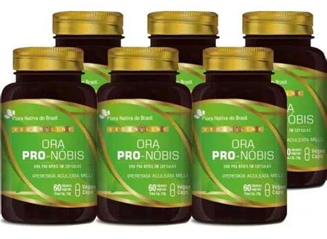 Kit 06 Vegan Ora Pro Nóbis Flora Nativa 60 Caps Parcelamento sem juros