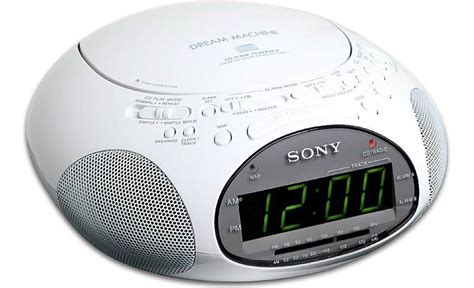 Sony Icf Cd Black Clock Radio With Cd Player And Dual Alarm At