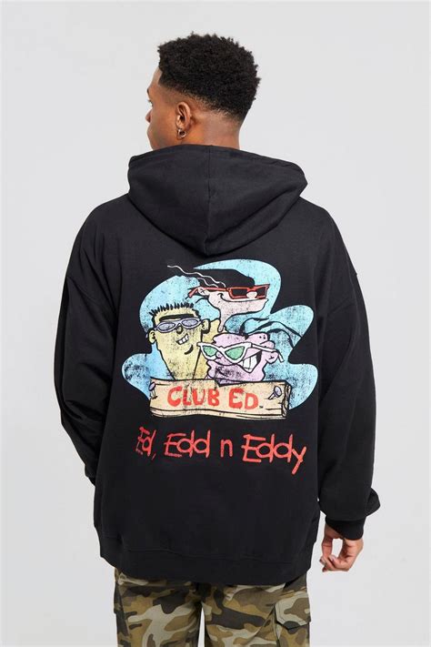 Oversized Ed Edd And Eddy License Hoodie Boohoo