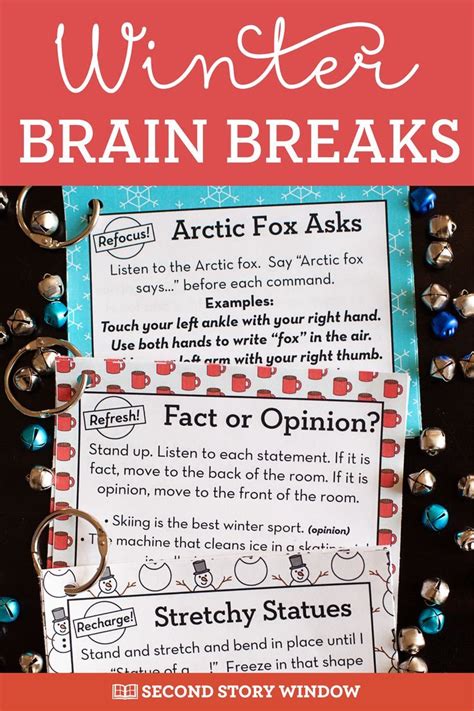 Brain Breaks For Winter Freebie Brain Breaks Brain Breaks