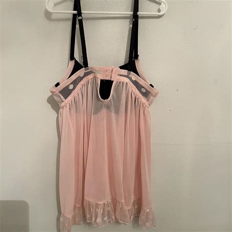 Supper Cute Lingerie Top Open Front Frilly Pink Depop