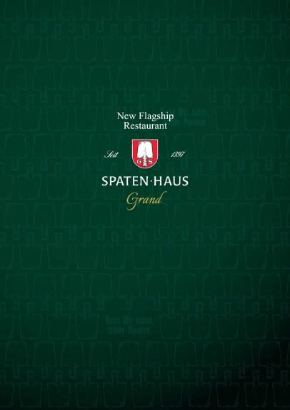 Spaten Haus Grand, Ресторан, Меню - Москва - Tabler