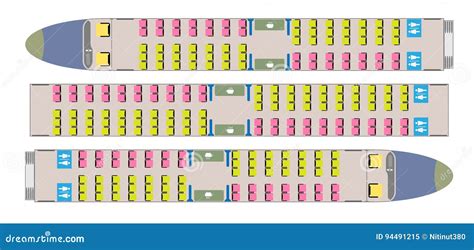 passenger high speed train seat map vector illustration cartoondealer