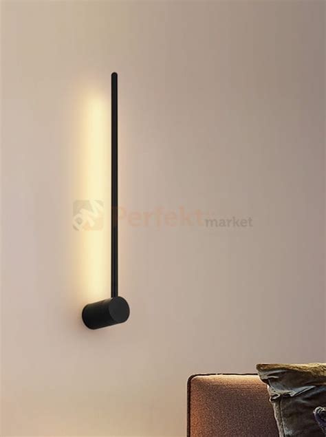 Lampa Cienna Kinkiet Led Longline Czarny Rura Linia Led Cm Perfekt