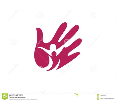 Icono Del Vector De Logo Template Del Cuidado De La Mano Ilustraci N